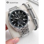 Quantum Sapphire Camlı İtalyan Bileklik Hediyeli 2 Yıl Garantili 10 Atm Erkek Kol Saati 1122.351