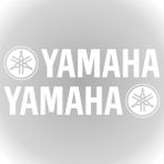 Quart 2'li Yamaha Sticker Araç Sticker - Beyaz - 30 x 6,5 cm