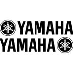 Quart 2'li Yamaha Sticker Araç Sticker - Siyah - 19 x 4 cm