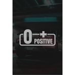 Quart Aksesuar 0+ Pozitif Kan Grubu Motor Araba Cam Sticker 11x5 cm Gri, qak2876236205