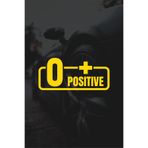 Quart Aksesuar 0+ Pozitif Kan Grubu Motor Araba Cam Sticker 11x5 cm Sarı, qak2876236205