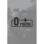 Quart Aksesuar 0+ Pozitif Kan Grubu Motor Araba Cam Sticker Siyah 11x5 cm, qak2876236205