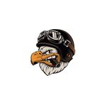 Quart Aksesuar 11 x 10,5 cm Kask Kartal Sticker Araba Laptop Oto Motor Sticker