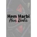 Quart Aksesuar 20 x 7 cm Hem Harbi Hem Barbie Oto Sticker Araba Cam Sticker - Siyah