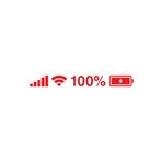 Quart Aksesuar 25 x 3 cm Bildirim Çubuğu Pil Wifi Şarj Batarya Oto Sticker Araba Cam Sticker