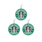 Quart Aksesuar 3lü Starfucks Coffe Tasarımlı Dekoratif Araba Oto Kokusu Ve