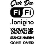 Quart Aksesuar Arka Cam Sticker Set Oto Sticker Araba Sticker Model 6 - Siyah - 25 x 47 cm