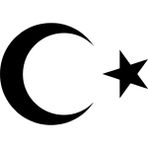 Quart Aksesuar Ay Yıldız Sticker Türk Bayrağı Oto Sticker Araba Cam Sticker - Siyah - 30 x 22 cm