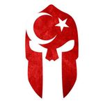 Quart Aksesuar Ay Yıldız Türk Bayrağı Miğfer Sticker 15 x 8,5 cm