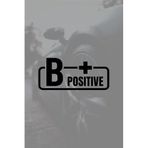 Quart Aksesuar B+ Pozitif Kan Grubu Motor Araba Cam Sticker Siyah 11x5 cm, qab8273478733