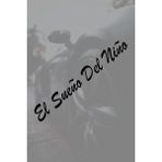 Quart Aksesuar El Sueno Del Nino Sticker Bir Çocuğun Rüyası Motor Araba Cam Sticker - Siyah - 15 x 2 cm