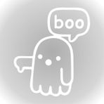 Quart Aksesuar Ghost Hayalet Boo Sticker Oto Cam Sticker Araba Sticker - Beyaz - 15 x 13 cm