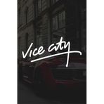 Quart Aksesuar GTA Vice City Oto Araba Motor Cam Sticker 15 x 7,5 cm Beyaz, qa789567918