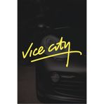 Quart Aksesuar GTA Vice City Oto Araba Motor Cam Sticker 15 x 7,5 cm Sarı, qa789567918