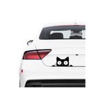 Quart Aksesuar Kedi Bagajdan Bakan Kedi Sticker Araba Oto Cam Sticker Siyah 25 X 11 Cm 795258222334