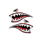 Quart Aksesuar Köpek Balığı Shark Sticker 19x10 cm Motor Araba Kask Laptop Çıkartması Renkli, qa4209548255