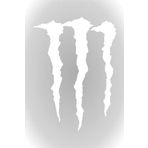 Quart Aksesuar Monster Pençe Far ve Cam Sticker 10 x 8,5 cm Beyaz