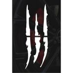 Quart Aksesuar Monster Pençe Oto Sticker 30x10 cm Beyaz, qa4209543510