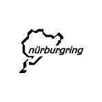 Quart Aksesuar Nürburgring Sticker Araba Sticker Oto Cam Sticker 15 x 10 cm Siyah