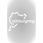 Quart Aksesuar Nürburgring Sticker Araba Sticker Oto Cam Sticker 20 x 14 cm Beyaz