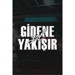 Quart Aksesuar Oto Sticker Gidene Yol Yakışır Araba Cam Yazısı 15x10 cm Beyaz, qag213030231