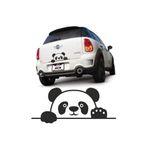 Quart Aksesuar Panda Bagajdan Bakan Panda Oto Cam Sticker - 20 x 8 cm - Siyah