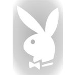 Quart Aksesuar Playboy Tavşan Sticker Oto Sticker 12 x 8 cm Beyaz