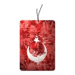 Quart Aksesuar Türk Bayrağı Dekoratif Araba Oto Kokusu Ve
