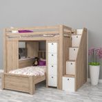 Quart Dolaplı Ranza Mdf - Beyaz - 100 x 100 cm