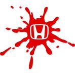 Quart Honda Sıçrama Oto Sticker Araba Sticker Cam Sticker - 20 x 17 cm - Kırmızı