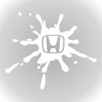 Quart Honda Sıçrama Oto Sticker Araba Sticker Cam Sticker - Beyaz - 30 x 26 cm