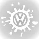 Quart Volkswagen Logo Sticker Sıçrama Oto Sticker Araba Sticker - 30 x 28 cm - Beyaz