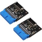 Quarter Stone Adet Başlık Konnektörü Tip-E USB 3.0 20 Pin Soket Anakart Için (Yurt Dışından) - Siyah