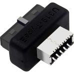 Quarter Stone USB Ön Panel Adaptörü Usb3.0 19PIN/20PIN - Tip-E Dişi Adaptör (Yurt Dışından) - Siyah