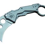 Quartermaster DA46 Karambit Outdoor Çakı 18 cm - Tırtıklı, Karbon Fiber Sap