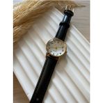 Quartz Bs Stıll Minimal Vintage Kadın Kol Saati Retro Quartz Deri Kordon 1 Adet - Siyah