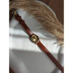 Quartz Bs Stıll Minimal Vintage Kadın Kol Saati Retro Quartz Deri Kordon 1 Adet Vintage Model - Kahverengi