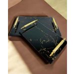 Quartz Dekoratif Söz Nişan Tepsisi gold