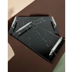 Quartz Dekoratif Söz Nişan Tepsisi gümüş