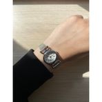 Quartz Kadın Kol Saati Hasır Kelebek Model - Gümüş