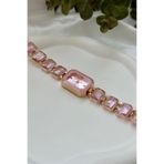 QUARTZ Pembe Özel seri taşlı marka model gold detaylı kadın kol saati