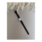 QUARTZ Retro Minimal Tasarım Vintage Kare Kasa Model- SİYAH RENK Kordon- Kadın Kol Saati