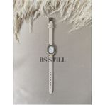 Quartz Retro Minimal Vintage Deri Kordon Kadın Kol Saati Eskitilmiş Kasa - Krem