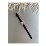 QUARTZ Retro Minimal Vintage Koyu Kahve Kordon Rose Renk Kasa Kadın Kol Saati