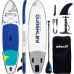 Quashley 320 cm x 81 cm x 15 cm Şişme Paddle Board – Şişme Sup Board 195 kg Taşır Sup Şişme Sörf Tahtası - Mavi