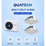 Quatech Multi Split Klima 12.000 + 18.000 Btu/H | 1 Dış Ünite 36000 Btu/H A++ Enerji Sınıfı Kaset Tipi Inverter Klima