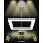 Quattro (Gri Kasa, Sarı Işık) Ledli Modern Sarkıt Linear LED Avize Salon Mutfak Oturma Odası Yatak Odası Antre Hol LED