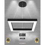 Quattro (Siyah Kasa, Beyaz Işık) Ledli Modern Sarkıt Linear LED Avize Salon Mutfak Oturma Odası Yatak Odası Antre Hol LED