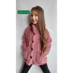 Qub Club Unisex Çocuk Mürdüm Peluş Ceket Kız Çocuklar İçin Rahat ve Şık Tasarım - Siyah - 1 - 2 Yaş
