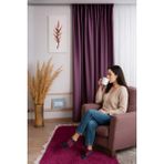 Quba Deco Blackout Işık Geçirmez Karartma Kalın Fon Perde Salon Yatak Odası Çocuk Odası Pilesiz - Mor - 250 x 260